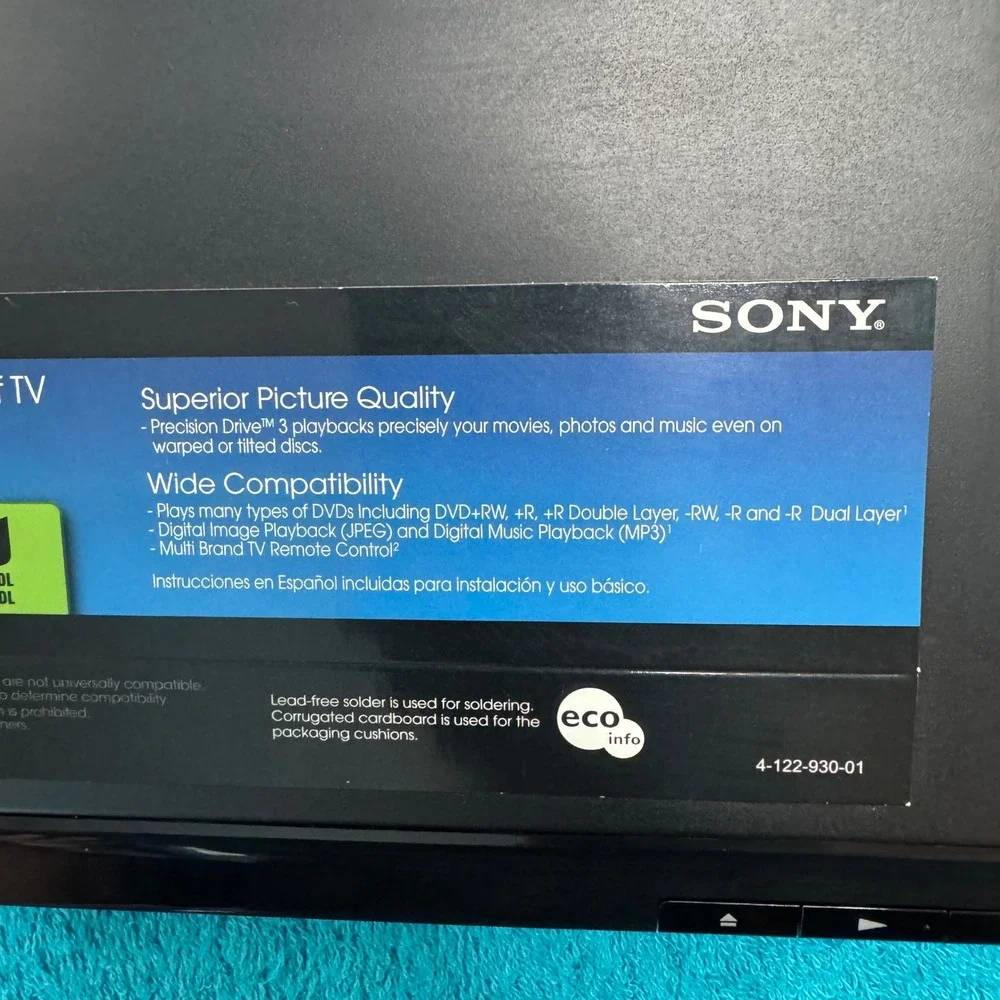 Sony DVP-SR200P Mini DVD Player Progressive Scan Black with Remote - Ships Free